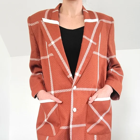 VINTAGE - Burnt orange blazer - Picture 6 of 16